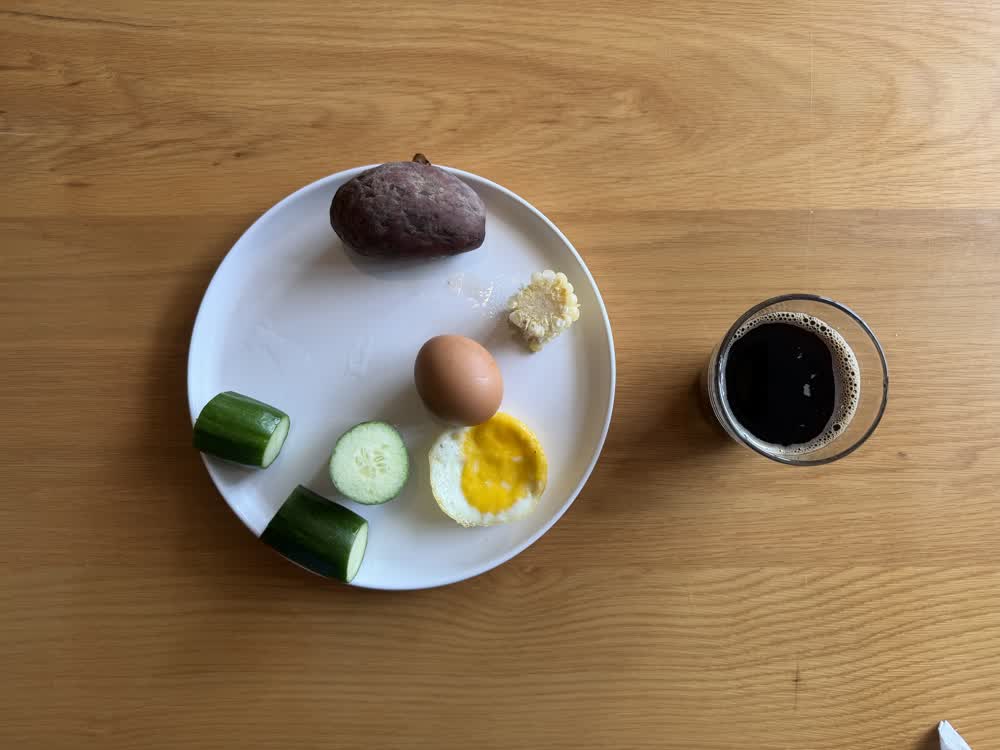 Original top view used to position the food